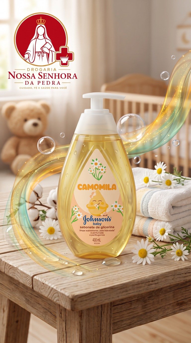 Sabonete infantil Johnson's Baby de camomila